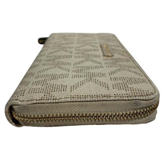 MICHAEL KORS MK Logo Jet Set Travel Signature Zip Around Accordion Long Wallet - Picture 5 of 12